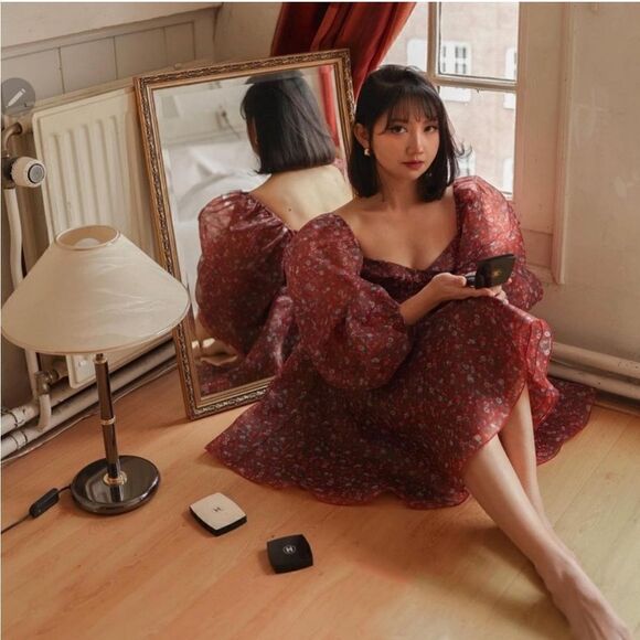 NWT Selkie The Crimson Princess Mini Dress - Picture 8 of 17